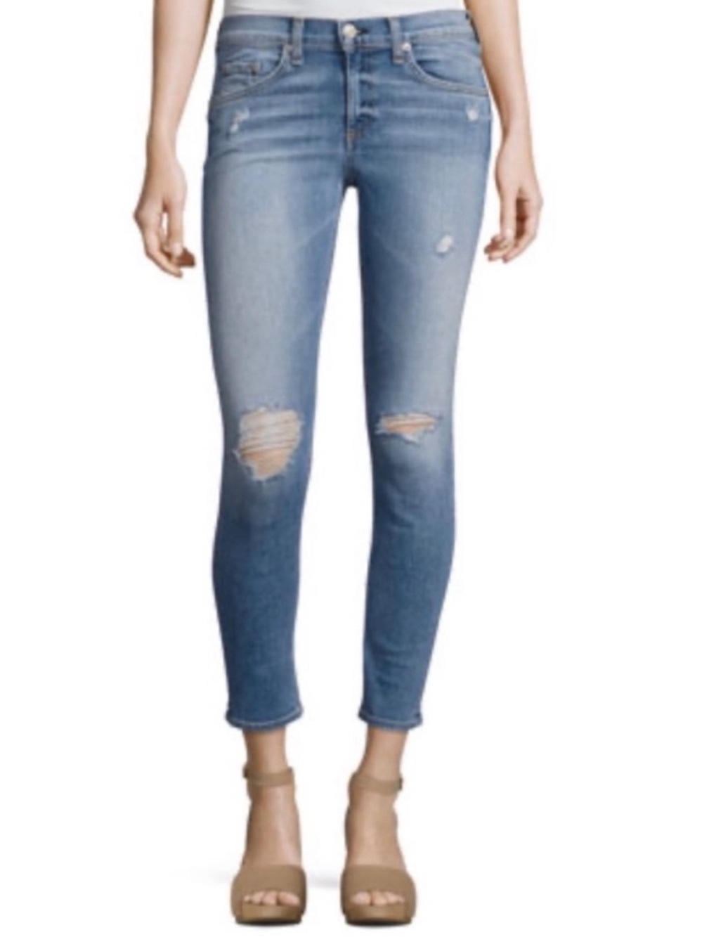 Rag & Bone Capri Jeans Gunner Wash